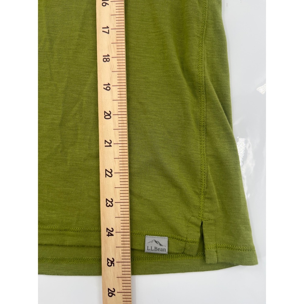 LL Bean Womens 2X Plus Olive Green Short Sleeve Polo Shirt 522335 Recycled Modal - Picture 5 of 6